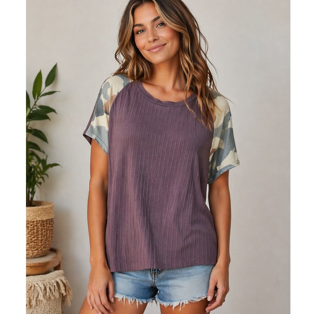 Blumin T-Shirt Eggplant Camo